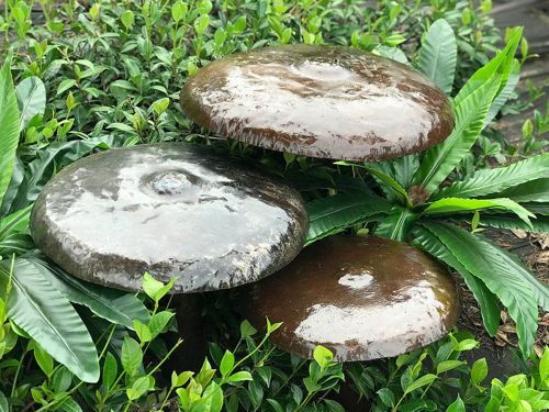 metal toadstools set of 3