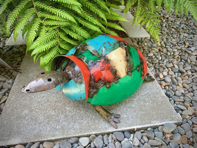 Scrap Metal Tortoise Garden Art