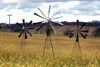 Metal Windmill Garden Art