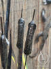 Metal Bulrush Single Garden Art