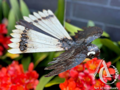 Metal garden art - Fantail hanging