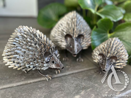 Metal Hedgehog set of 3