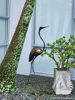 Metal Heron Sculpture Garden Art	