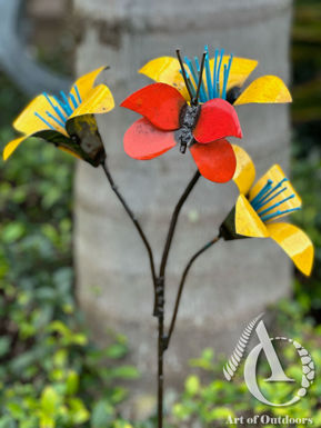 Lily Stem with Butterfly