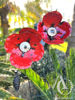 Metal Poppy Stem with seed pod