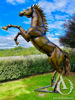 Metal Rearing Horse Sculpture