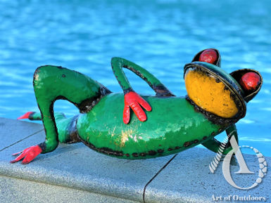 Frog sunbathing