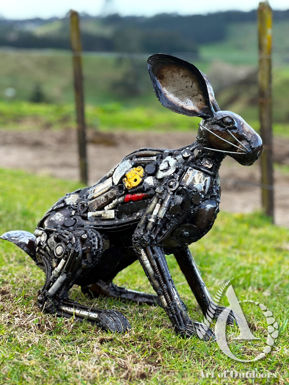 Steampunk Hare garden art