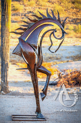Abstract Horse Sculpture