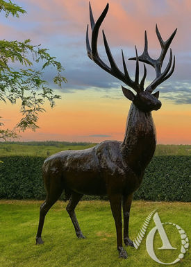 Stag metal sculpture
