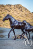 Metal Mare and Foal Sculpture