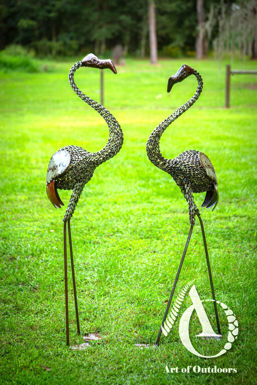 Metal Flamingo