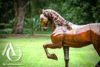 Metal Dressage Horse Sculpture