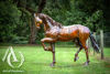 Metal Dressage Horse Sculpture