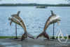Metal Dolphin Sculpture